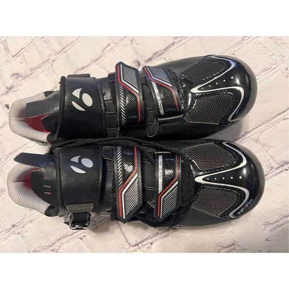 Bontrager Men's 9 Inform Race DLX Cycling Shoe Black Red Adjustable Biking - Picture 3 of 12